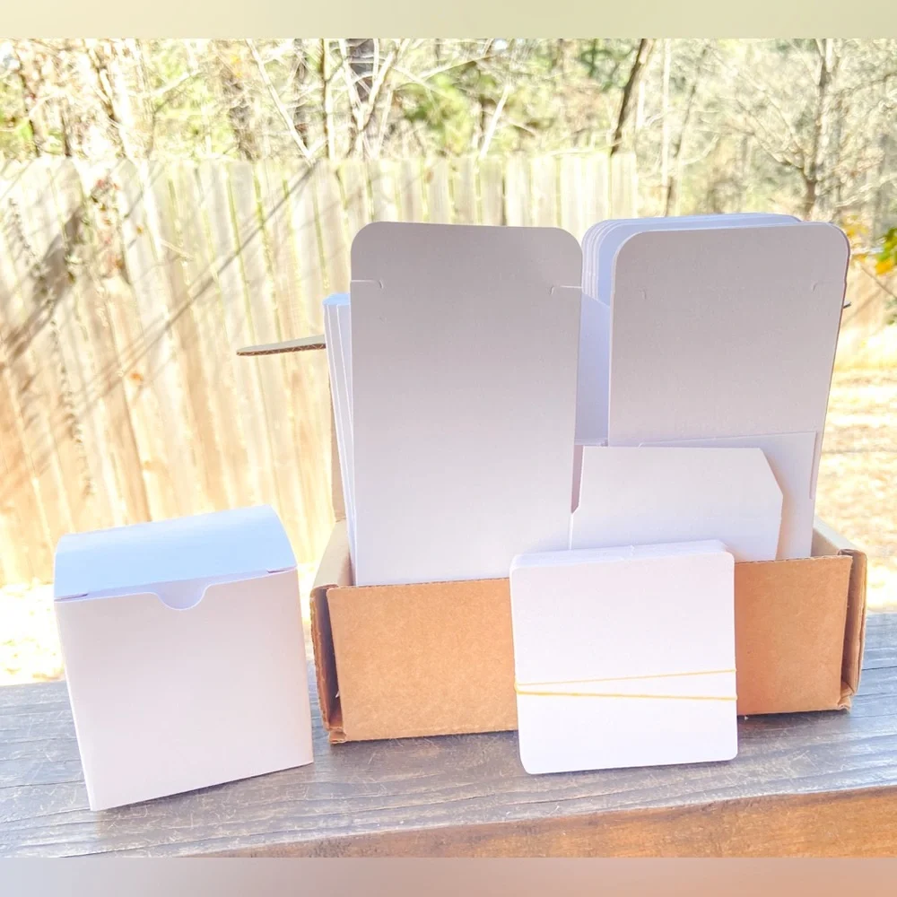 40 Small White Shipping or Small Business Jewelry Boxes. 3X3 Packing Box- NEW